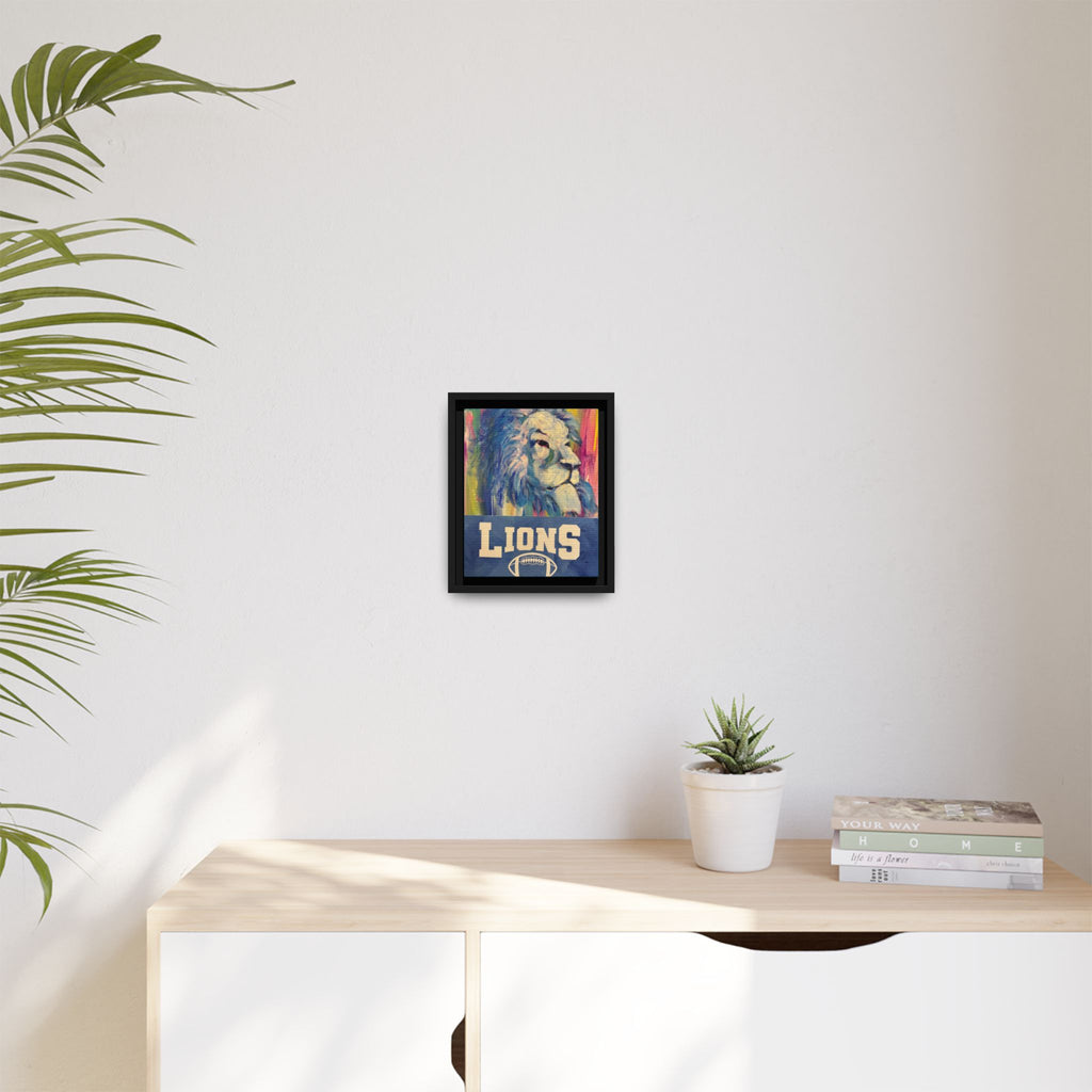Lion, Matte Canvas, Framed (Multi-color)