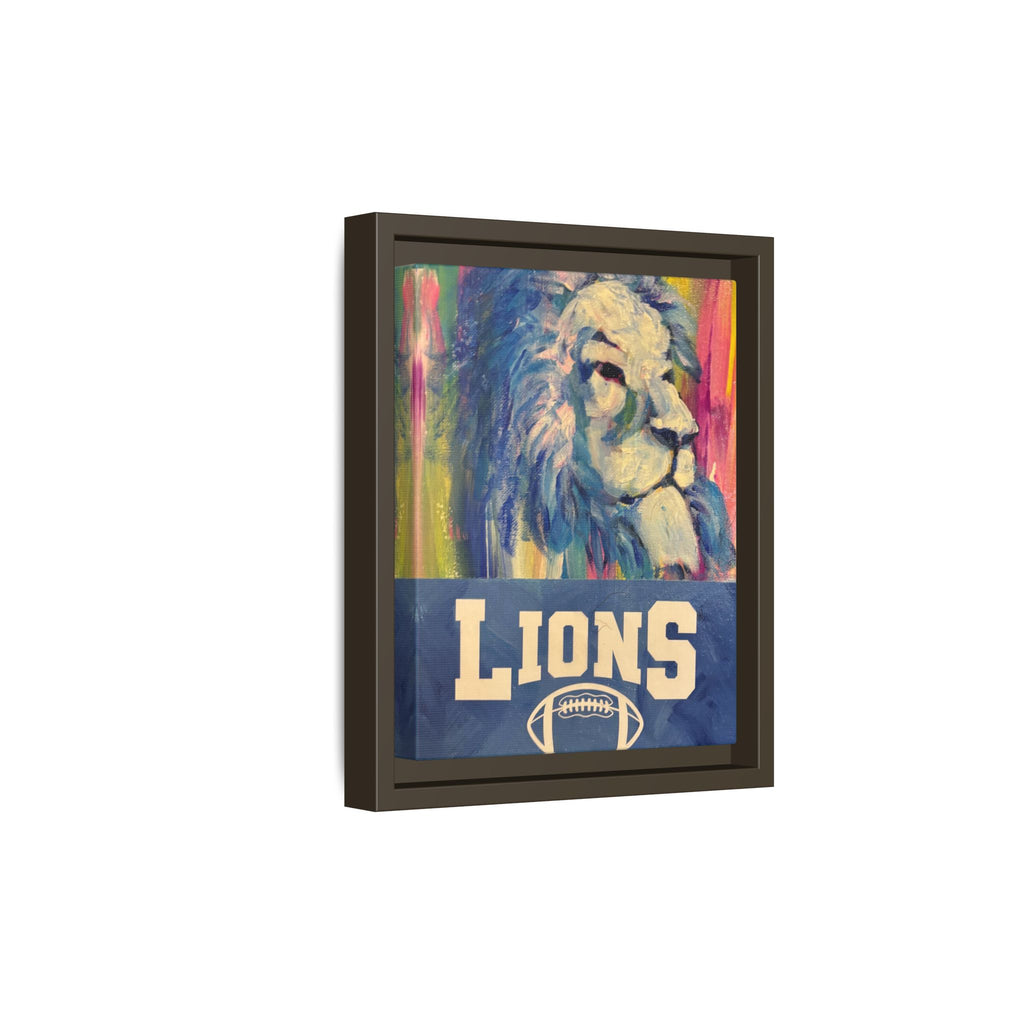 Lion, Matte Canvas, Framed (Multi-color)