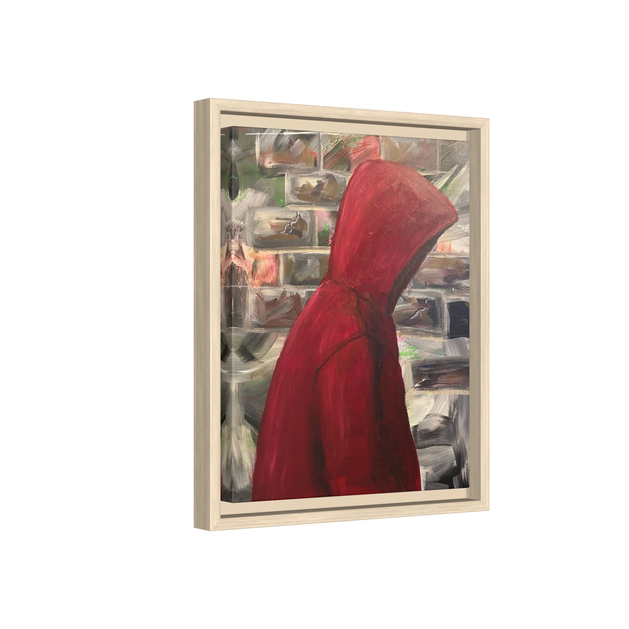 Red Hood - Framed Wall Art — Figure Urban Painting