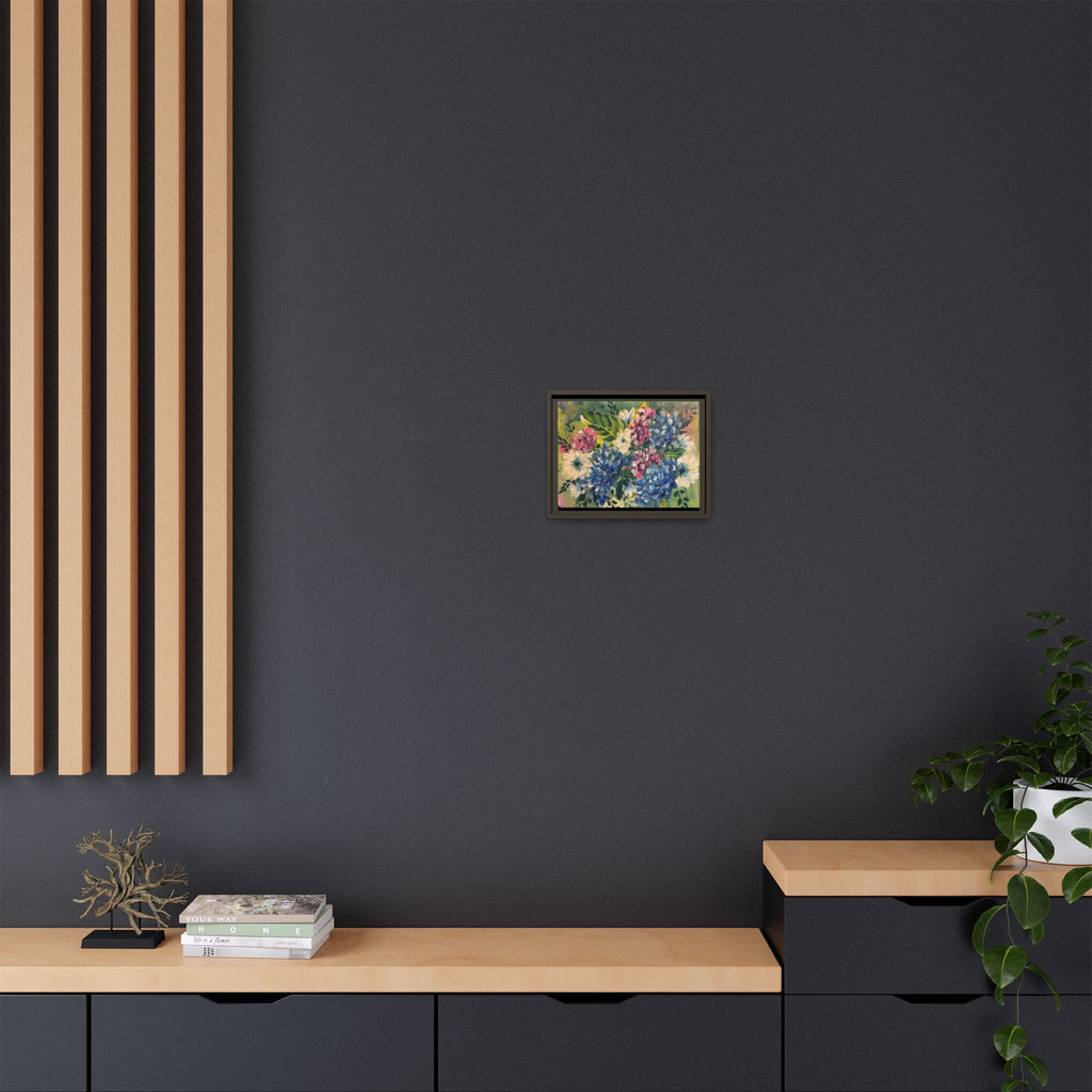 Floral Abstract Matte Canvas, Framed (Multi-color)
