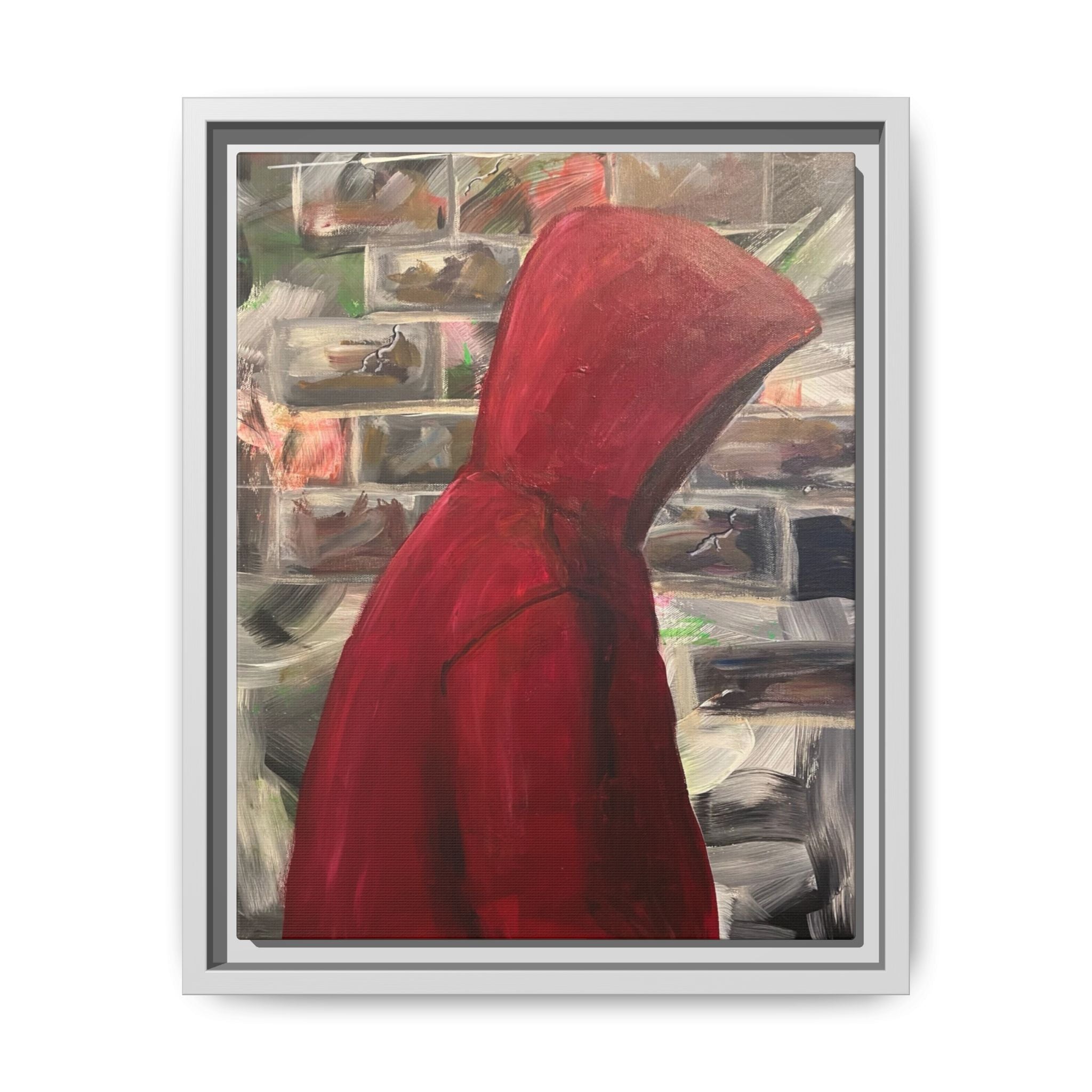 Red Hood - Framed Wall Art — Figure Urban Painting