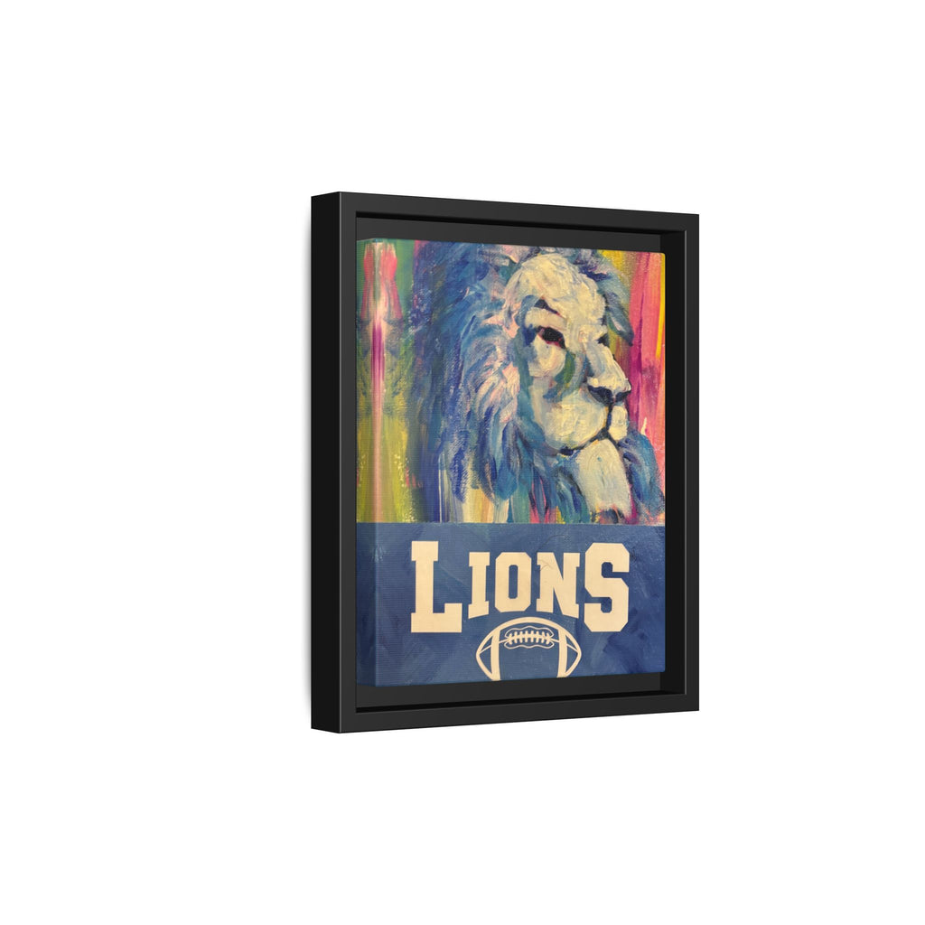 Lion, Matte Canvas, Framed (Multi-color)