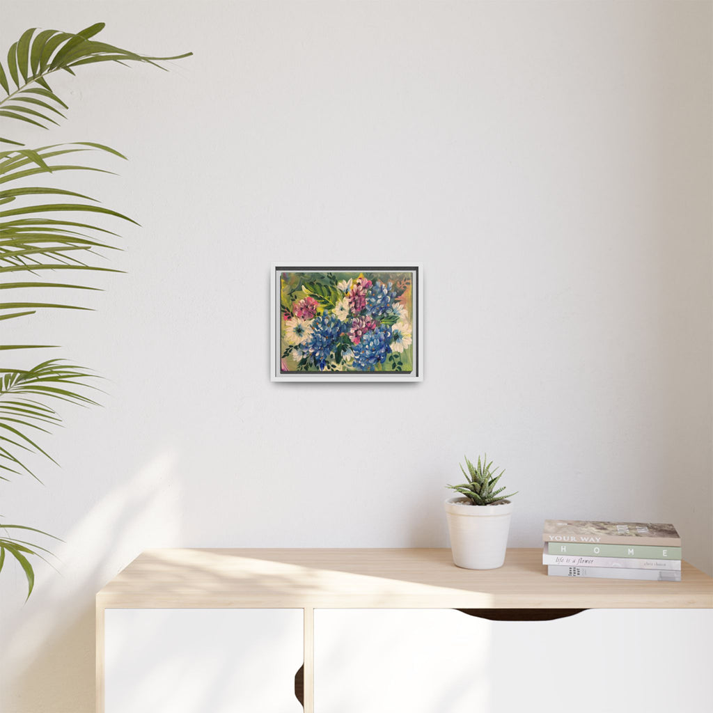 Floral Abstract Matte Canvas, Framed (Multi-color)