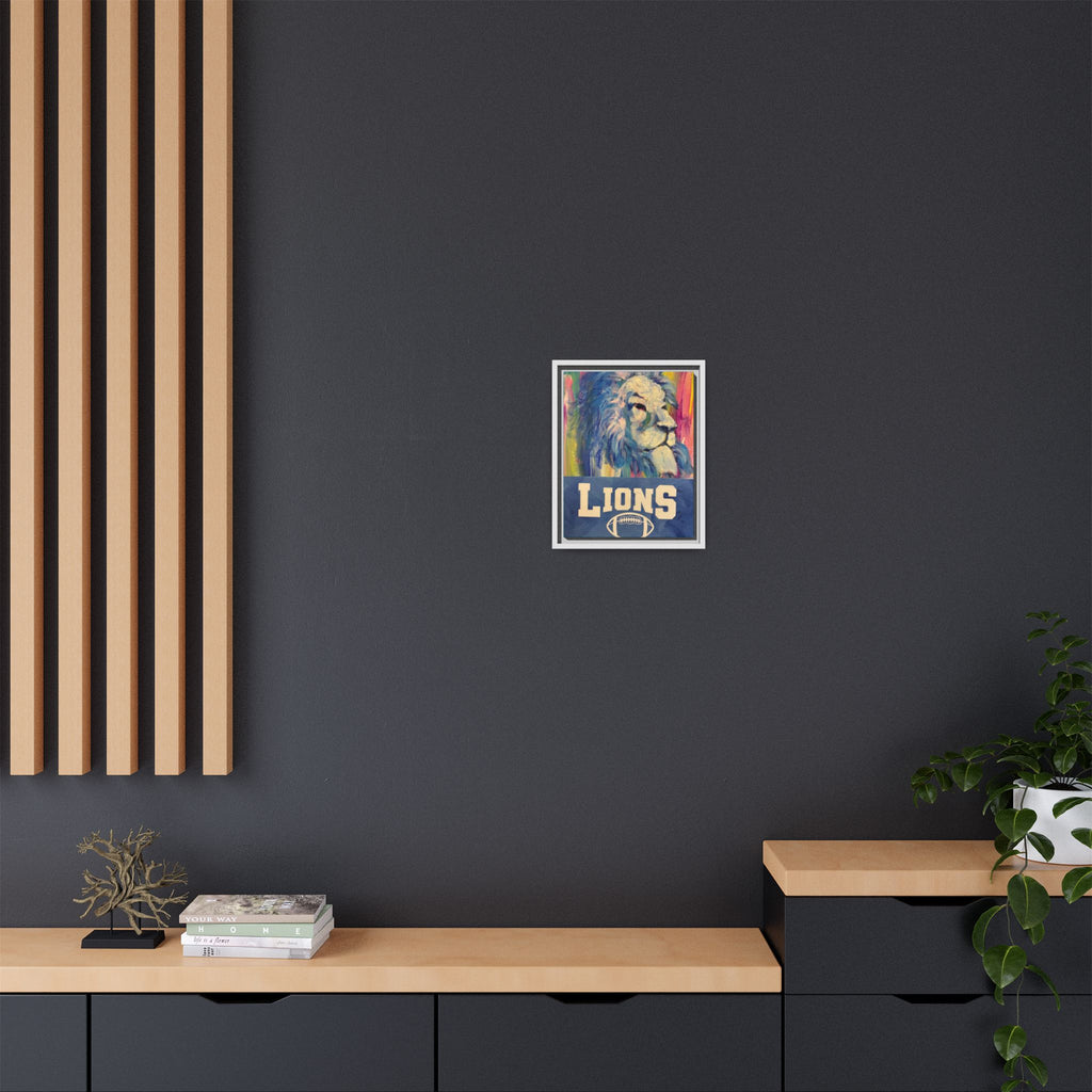 Lion, Matte Canvas, Framed (Multi-color)