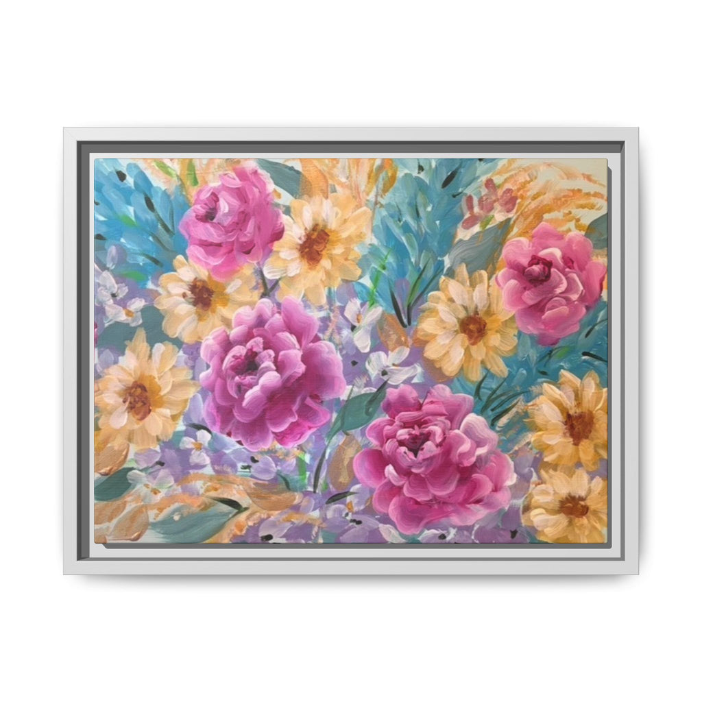 Floral Matte Canvas, Framed (Multi-color)