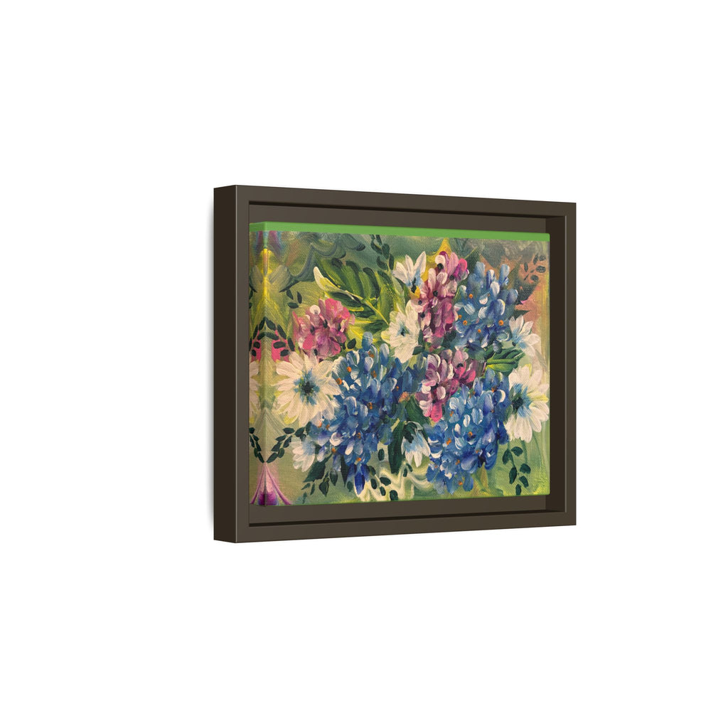 Floral Abstract Matte Canvas, Framed (Multi-color)