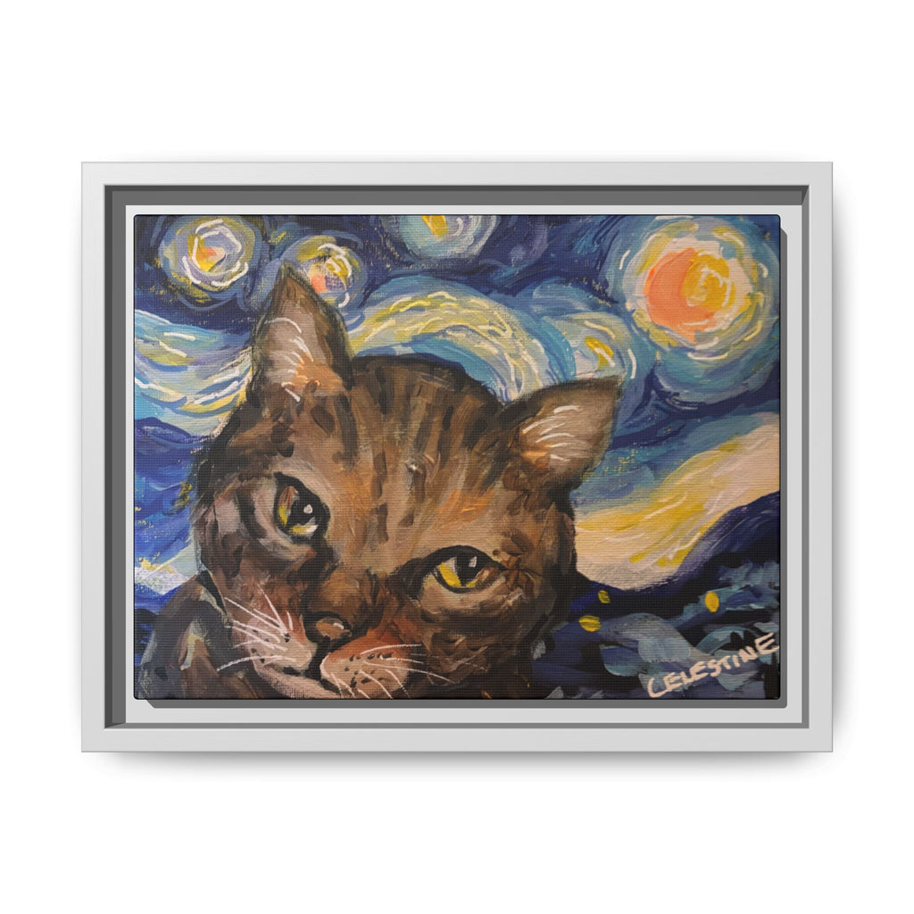Starry Night Cat Portrait