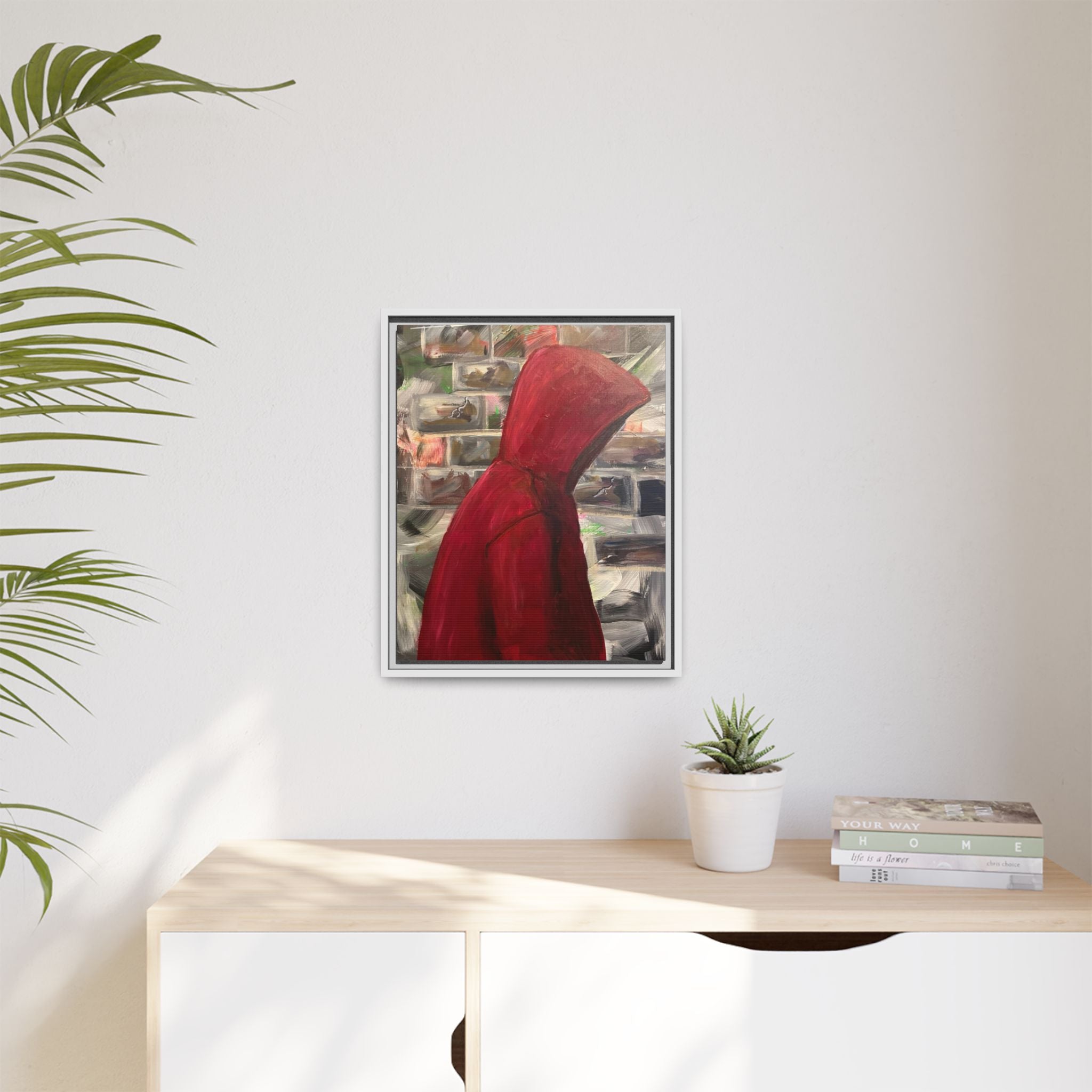 Red Hood - Framed Wall Art — Figure Urban Painting