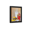 Fast Food Still Life Matte Canvas Framed Wall Art