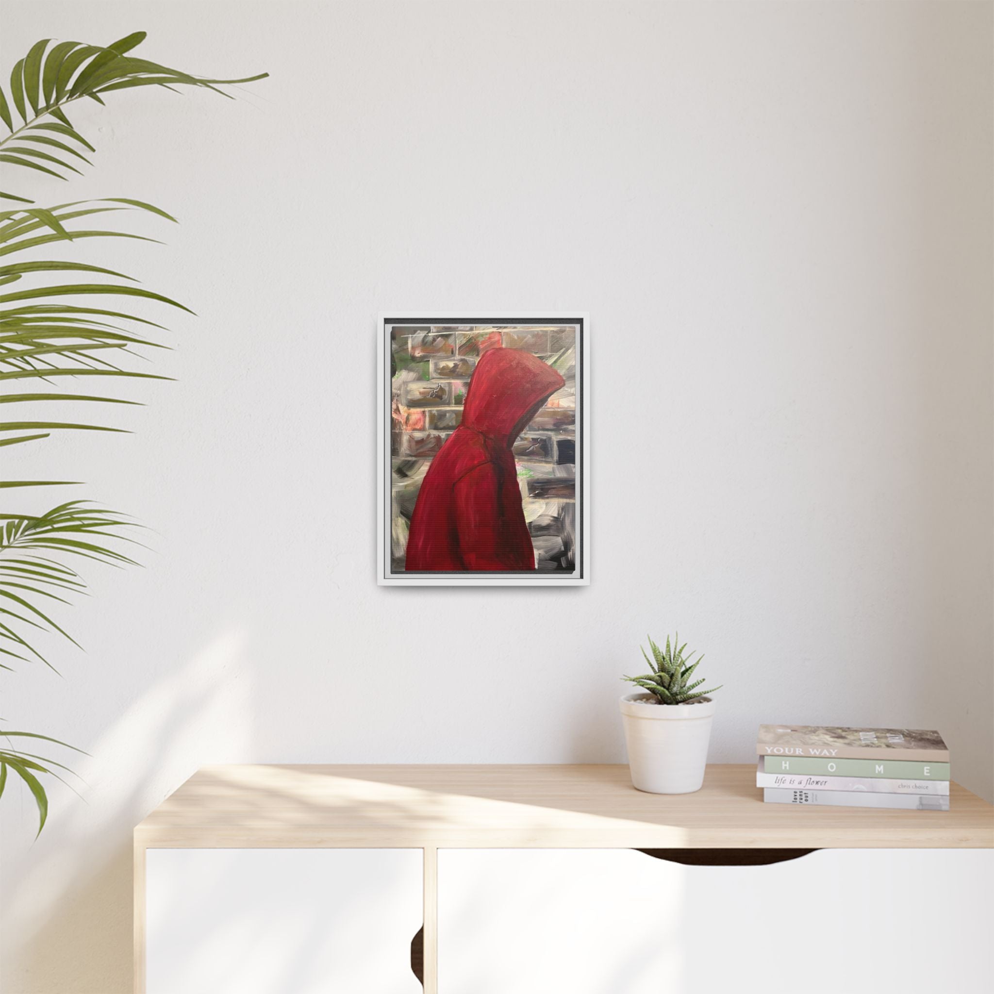Red Hood - Framed Wall Art — Figure Urban Painting