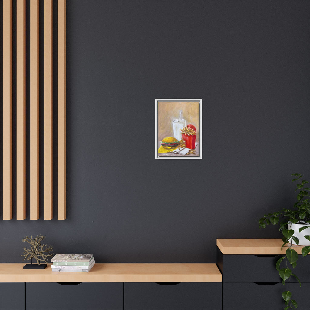 Fast Food Still Life Matte Canvas Framed Wall Art