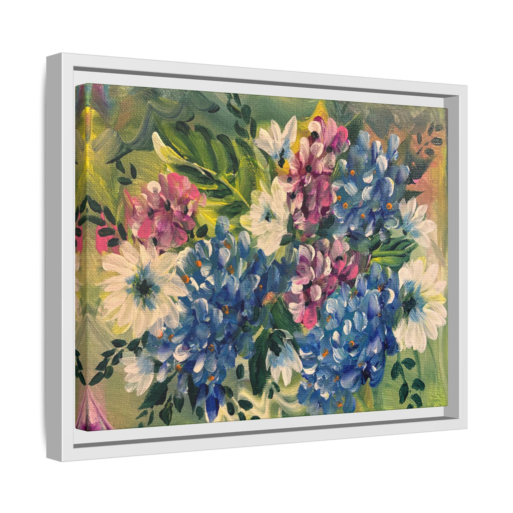 Floral Abstract Matte Canvas, Framed (Multi-color)
