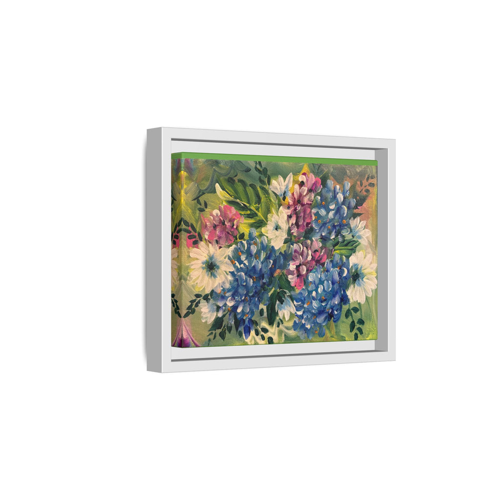 Floral Abstract Matte Canvas, Framed (Multi-color)