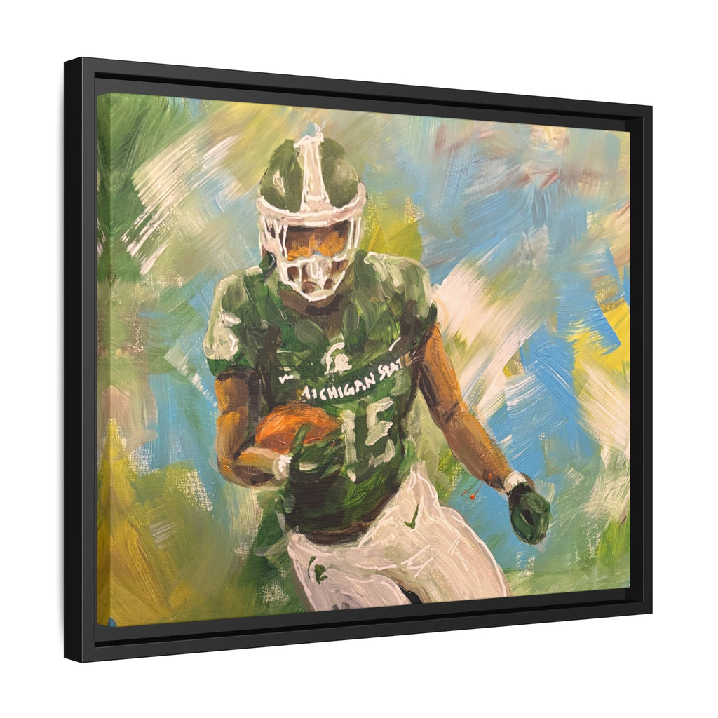 Abstract Football Matte Canvas, Framed (Multi-color)
