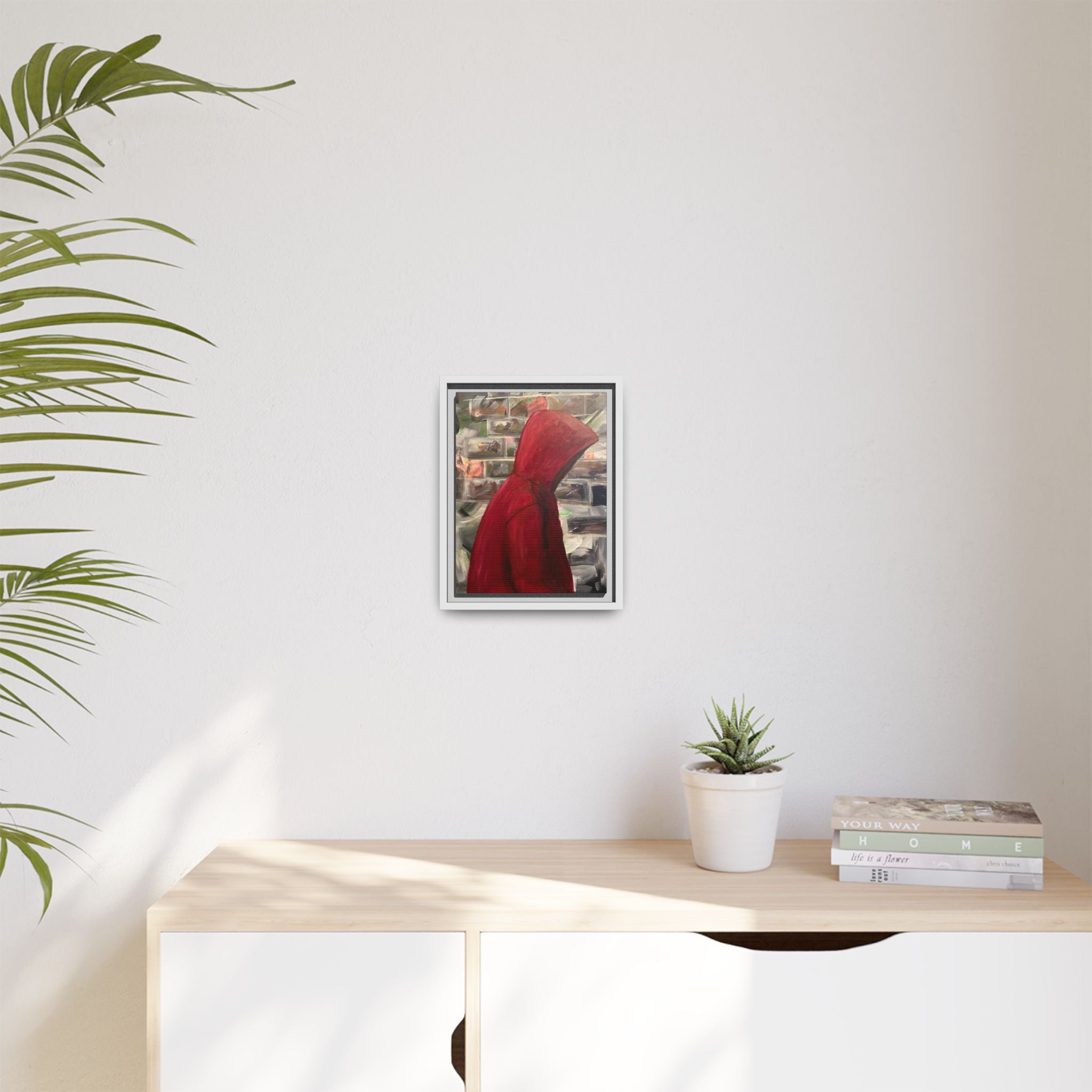 Red Hood - Framed Wall Art — Figure Urban Painting
