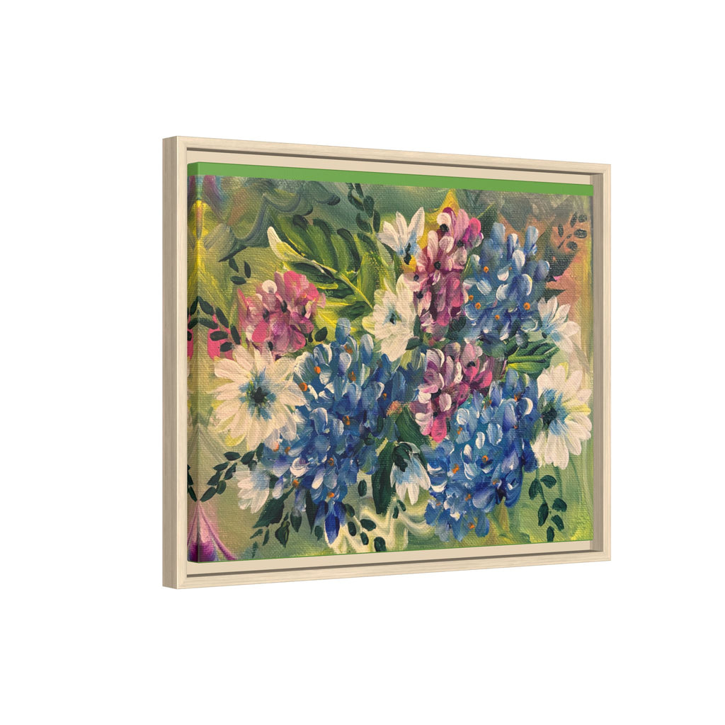 Floral Abstract Matte Canvas, Framed (Multi-color)