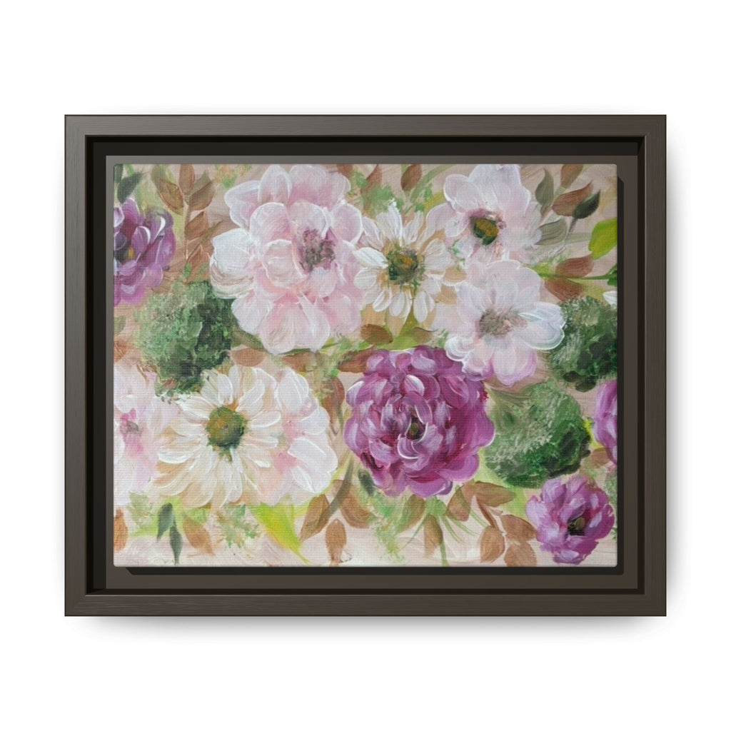 Floral Canvas Print — Pink & Mauve Watercolor Peonies