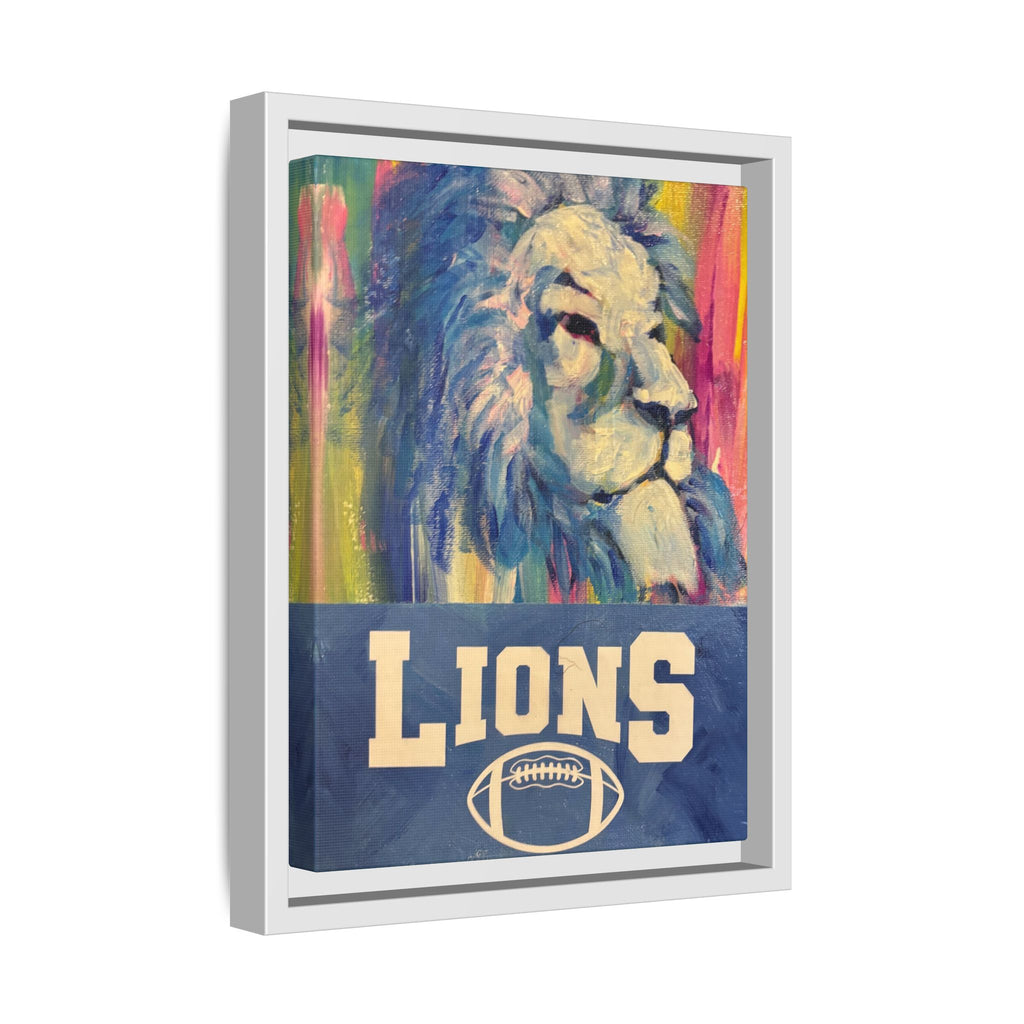 Lion, Matte Canvas, Framed (Multi-color)