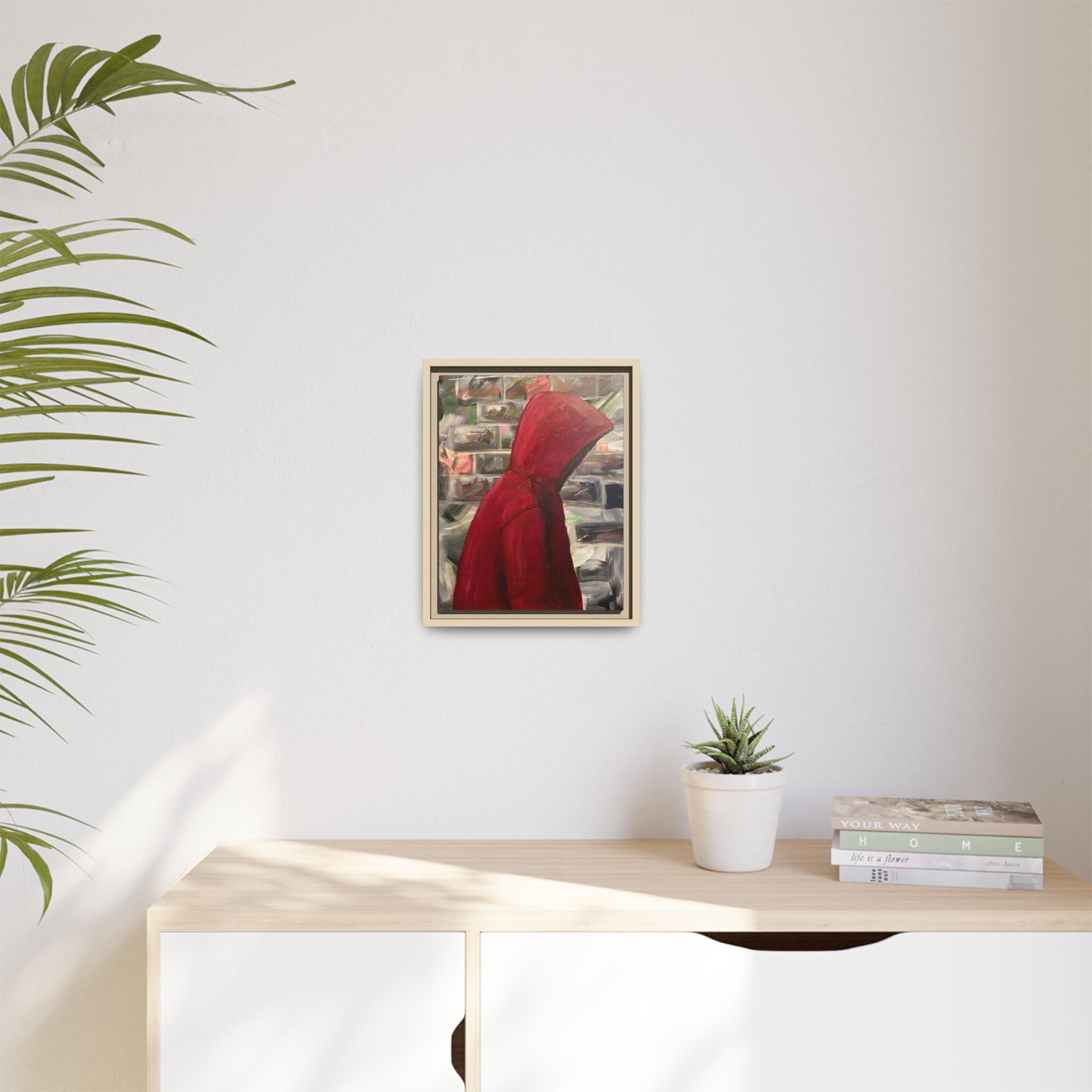 Red Hood - Framed Wall Art — Figure Urban Painting
