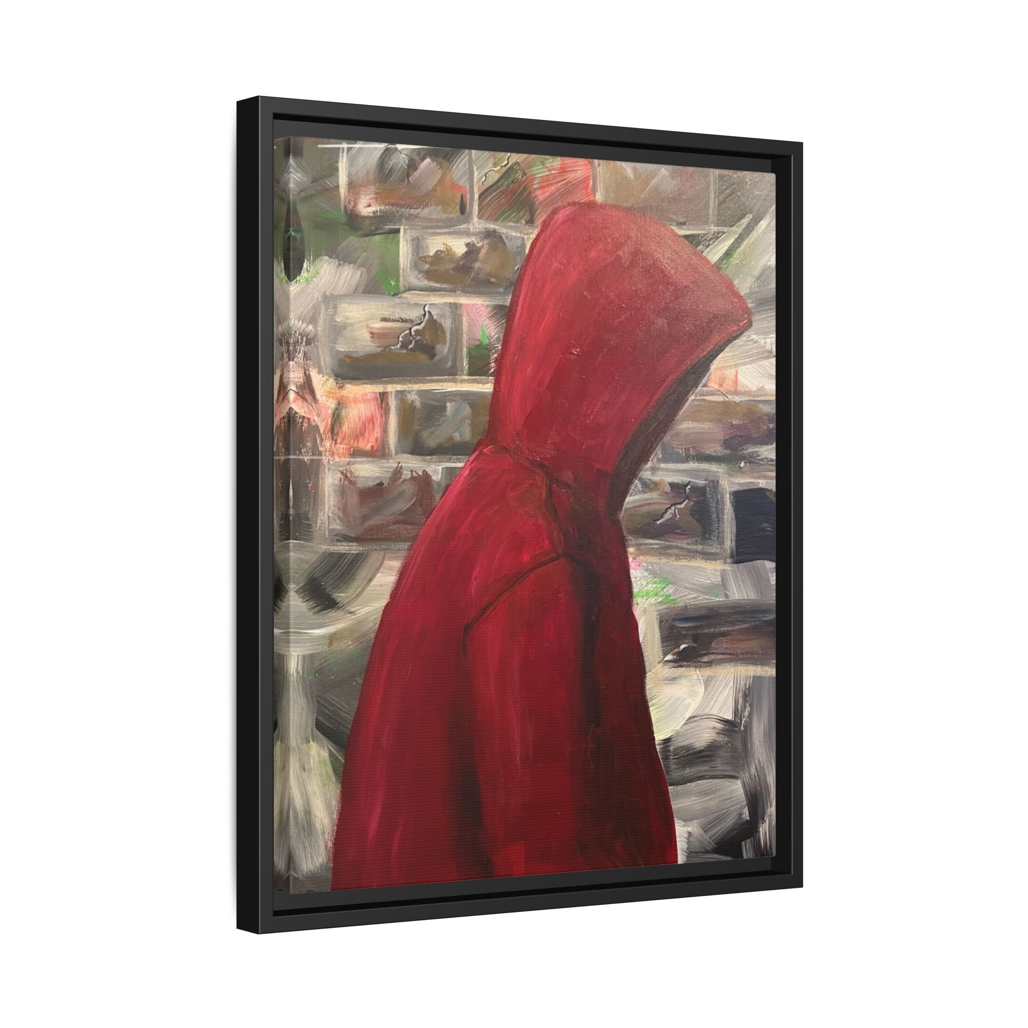 Red Hood - Framed Wall Art — Figure Urban Painting