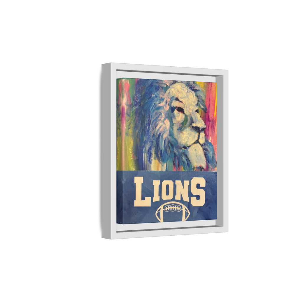 Lion, Matte Canvas, Framed (Multi-color)