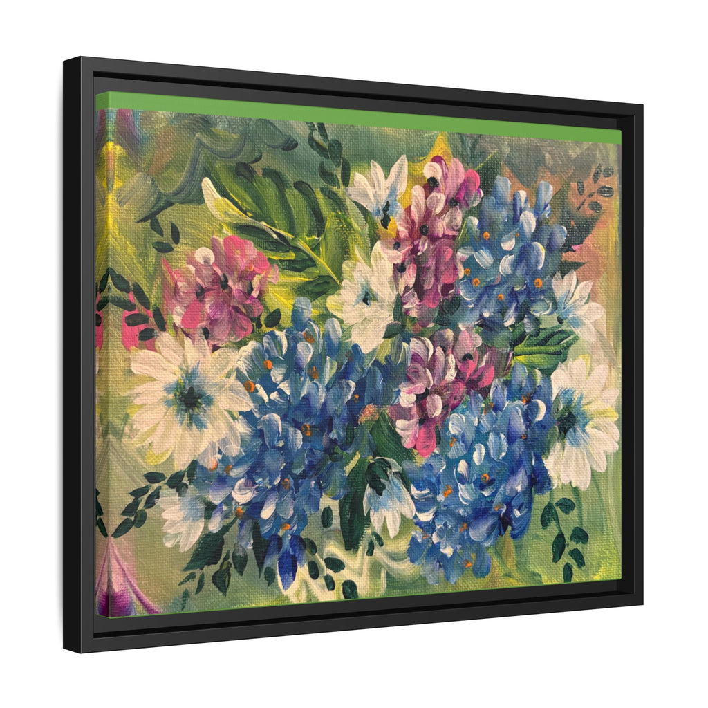 Floral Abstract Matte Canvas, Framed (Multi-color)