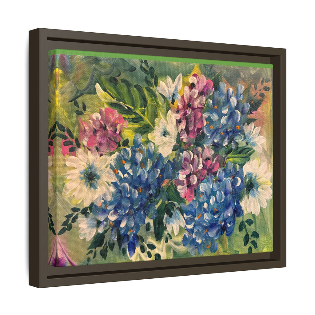 Floral Abstract Matte Canvas, Framed (Multi-color)