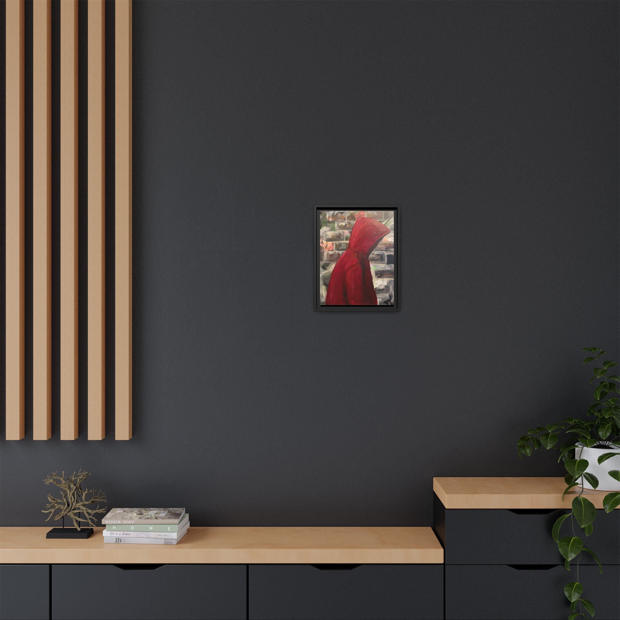 Red Hood - Framed Wall Art — Figure Urban Painting