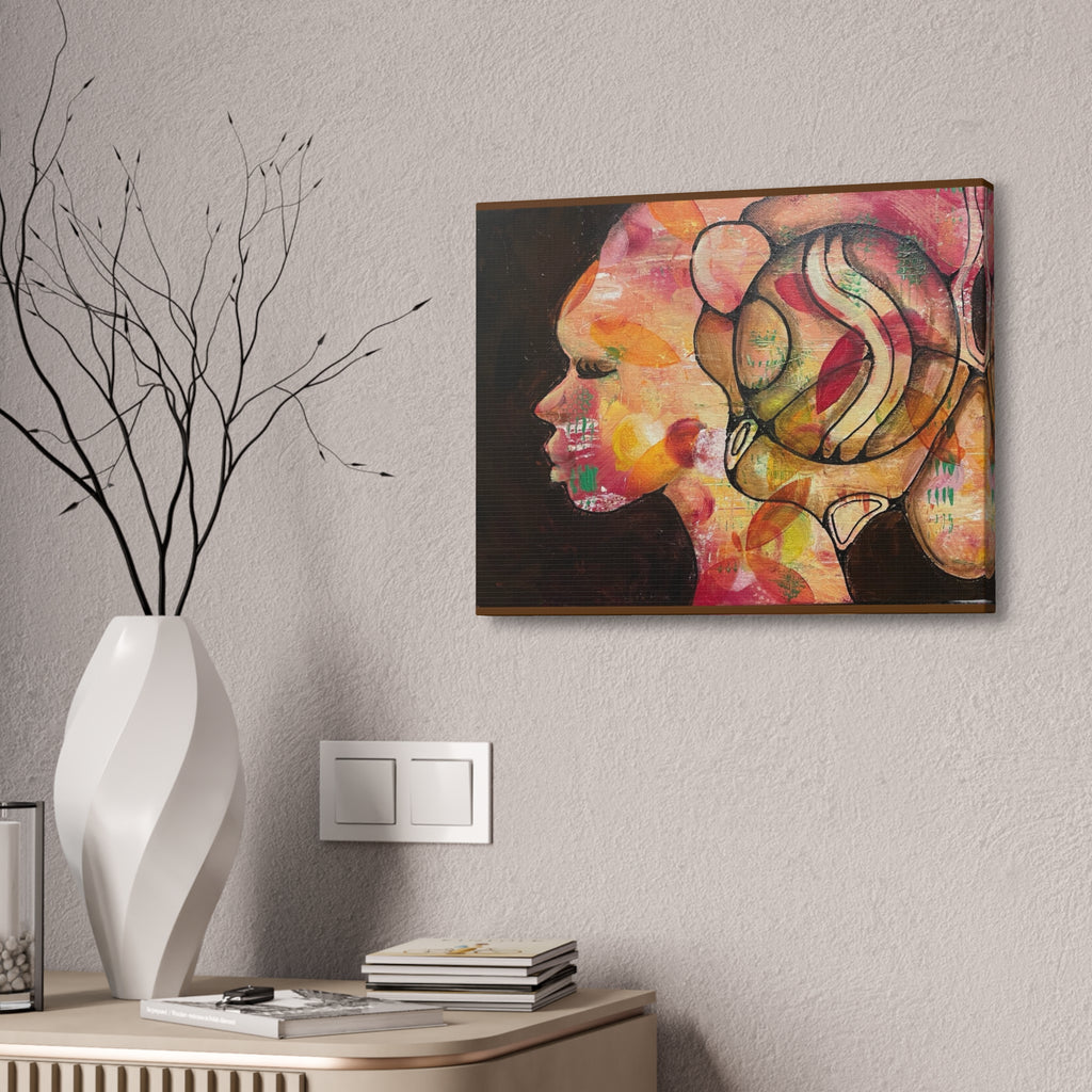 Abstract Woman Profile Canvas Print — Colorful Contemporary Wall Art