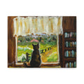 Window Cat Matte Canvas Wall Art