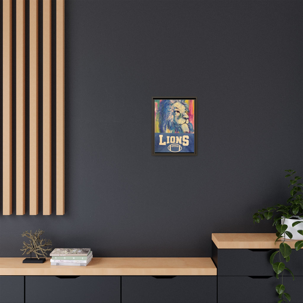 Lion, Matte Canvas, Framed (Multi-color)