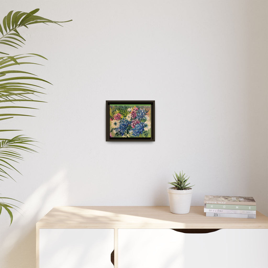 Floral Abstract Matte Canvas, Framed (Multi-color)