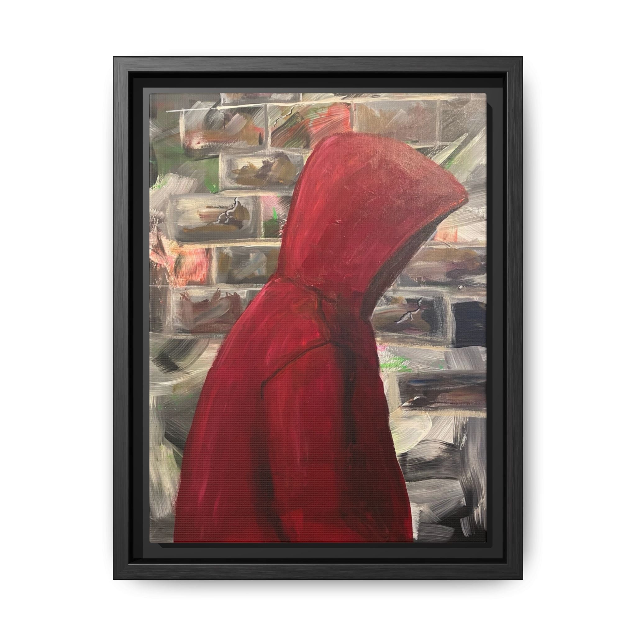 Red Hood - Framed Wall Art — Figure Urban Painting
