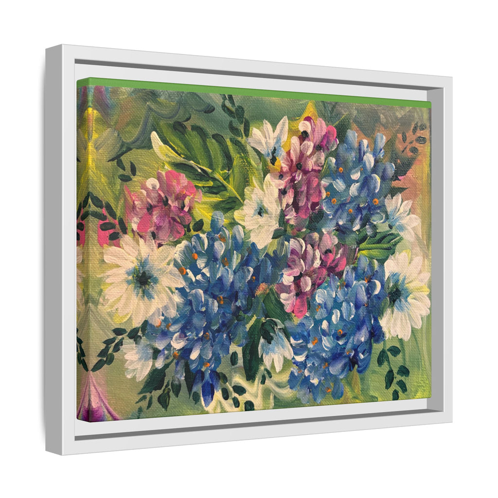 Floral Abstract Matte Canvas, Framed (Multi-color)
