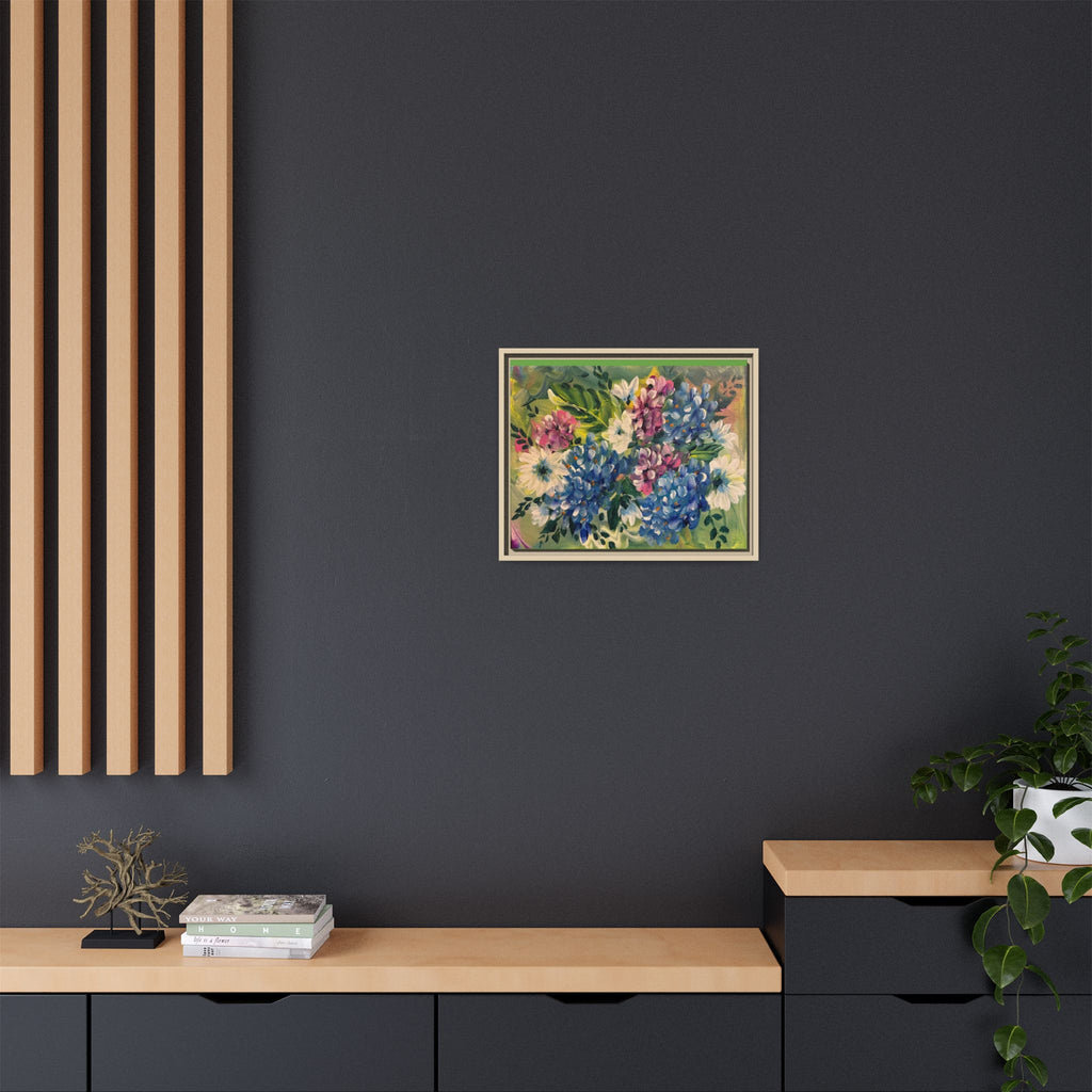 Floral Abstract Matte Canvas, Framed (Multi-color)