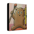 Cute Bear Artist Canvas Print — Whimsical Kids Room Wall Art