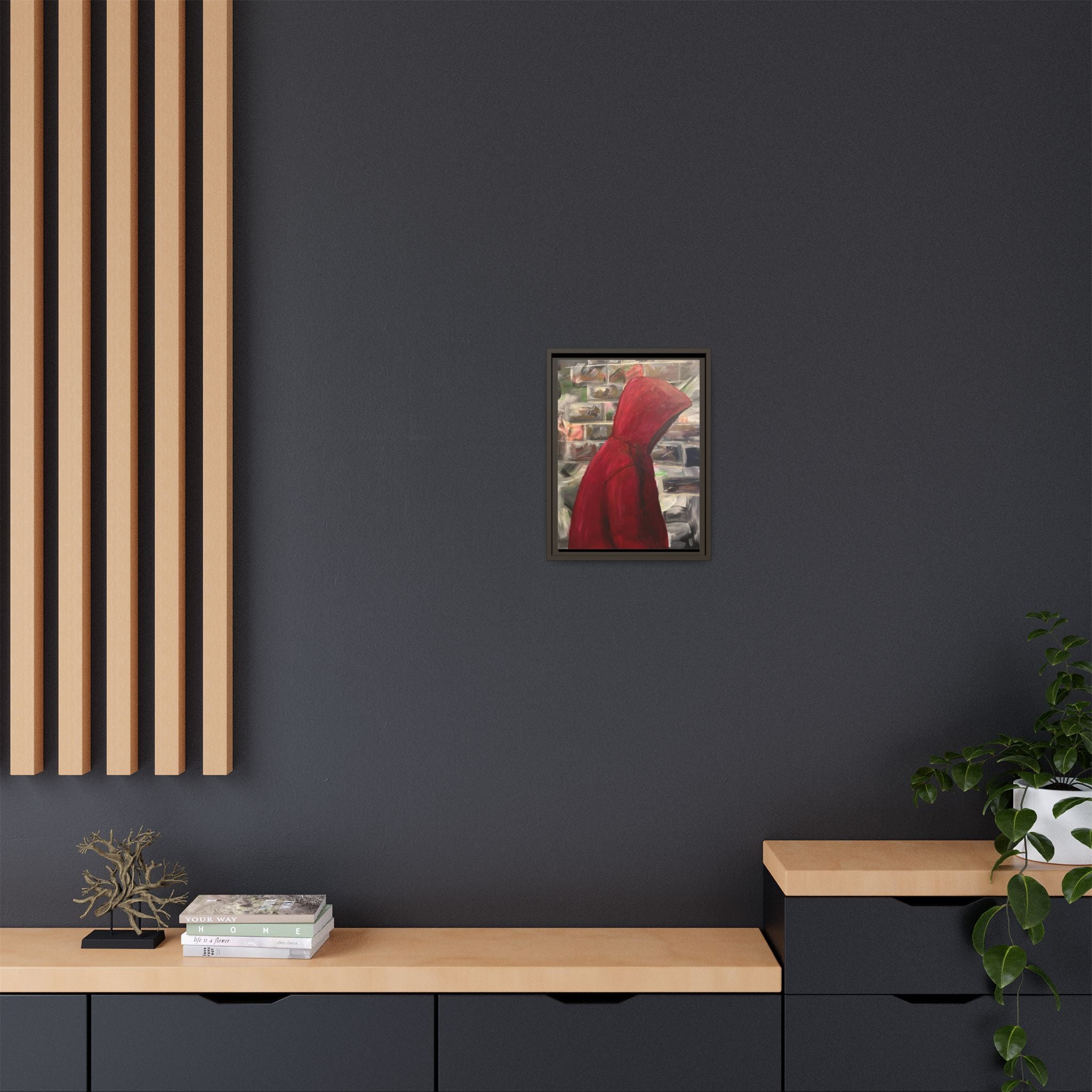 Red Hood - Framed Wall Art — Figure Urban Painting
