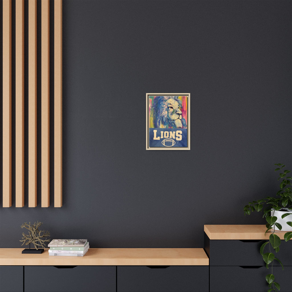 Lion, Matte Canvas, Framed (Multi-color)