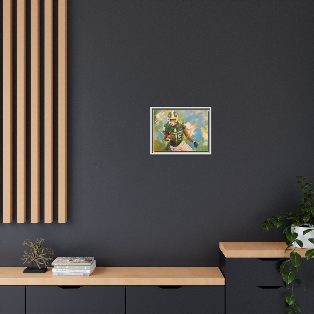 Abstract Football Matte Canvas, Framed (Multi-color)