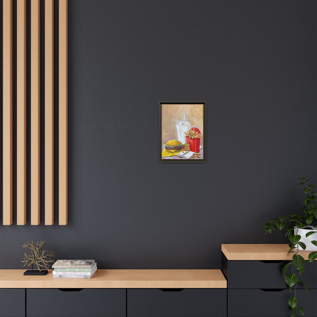 Fast Food Still Life Matte Canvas Framed Wall Art