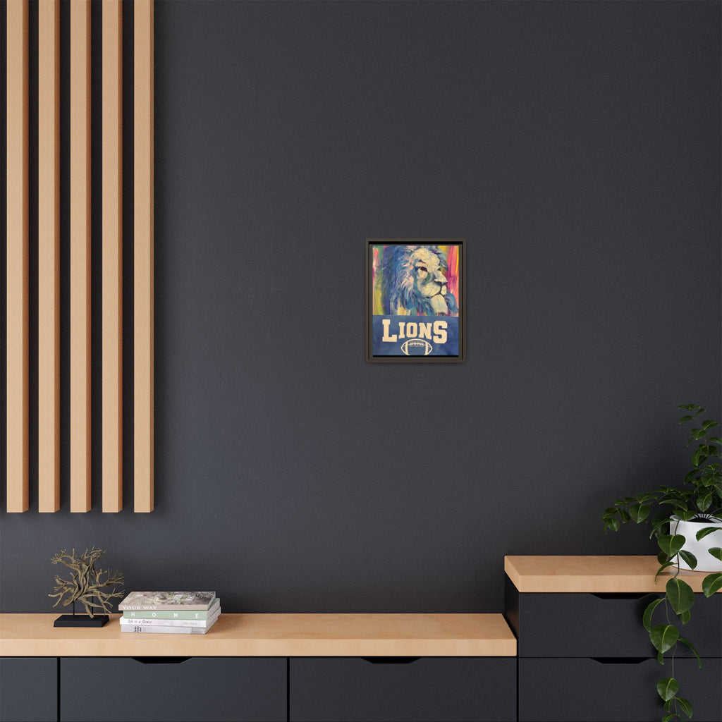 Lion, Matte Canvas, Framed (Multi-color)
