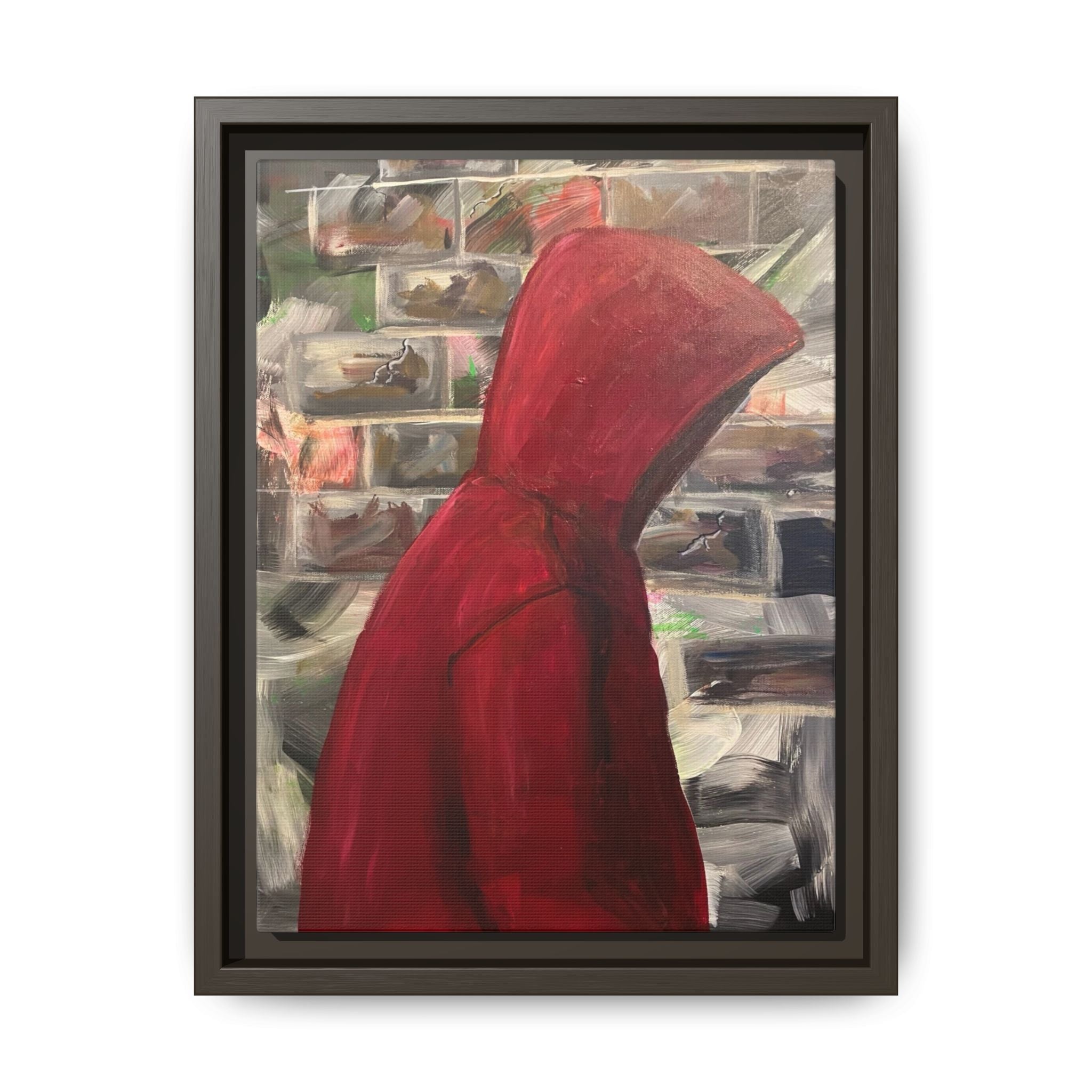 Red Hood - Framed Wall Art — Figure Urban Painting