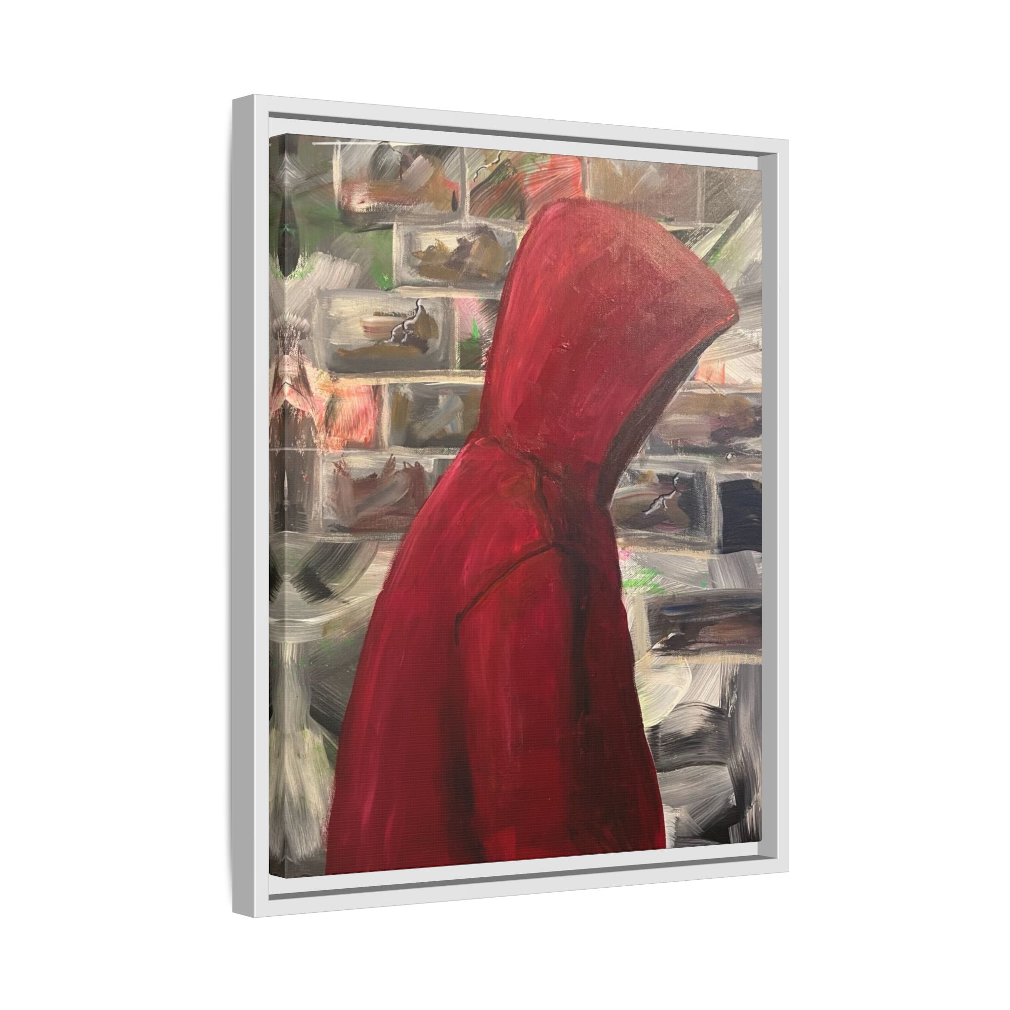 Red Hood - Framed Wall Art — Figure Urban Painting