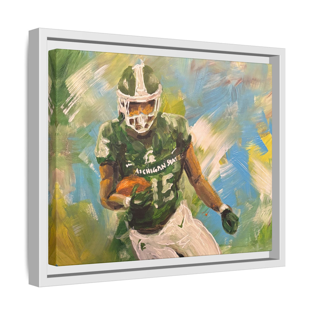 Abstract Football Matte Canvas, Framed (Multi-color)