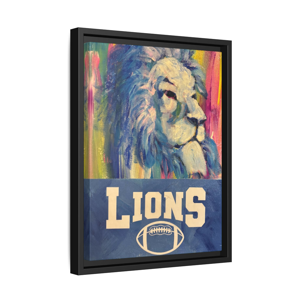 Lion, Matte Canvas, Framed (Multi-color)