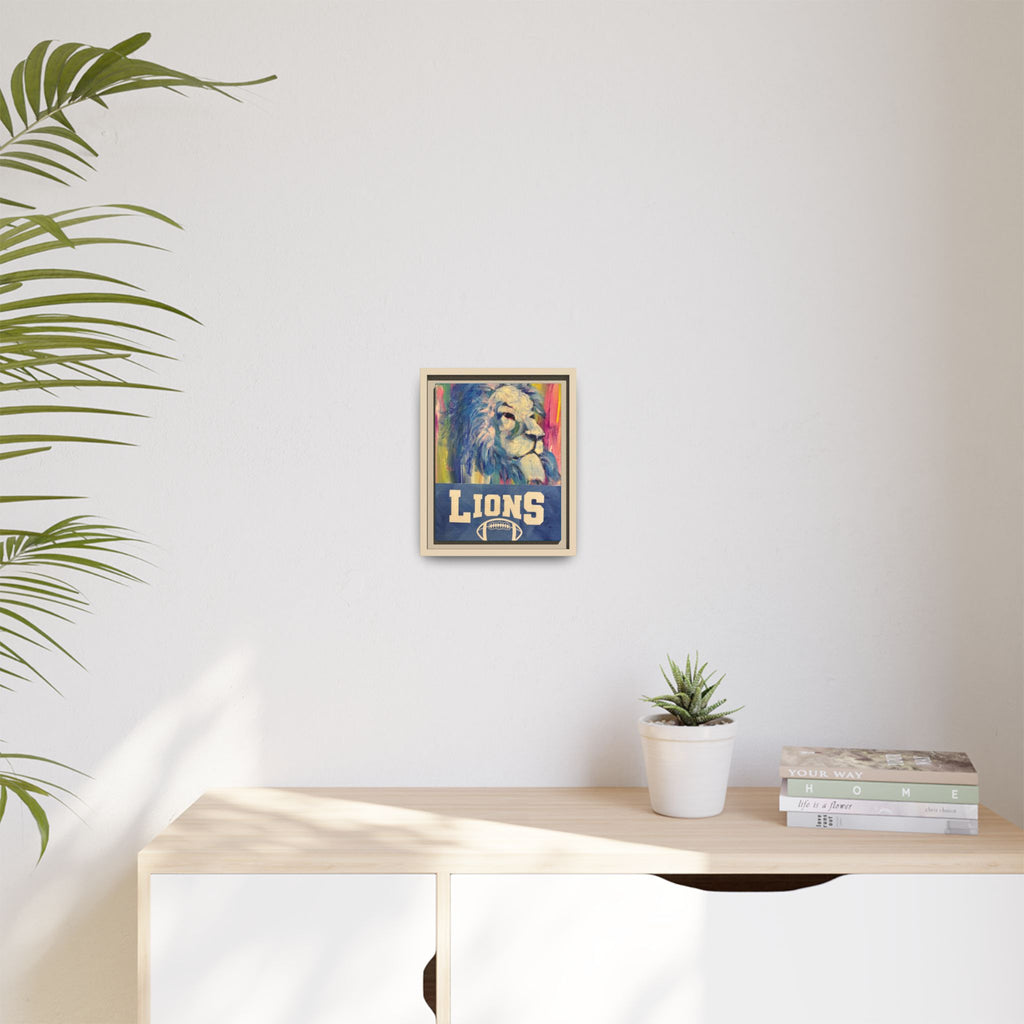 Lion, Matte Canvas, Framed (Multi-color)