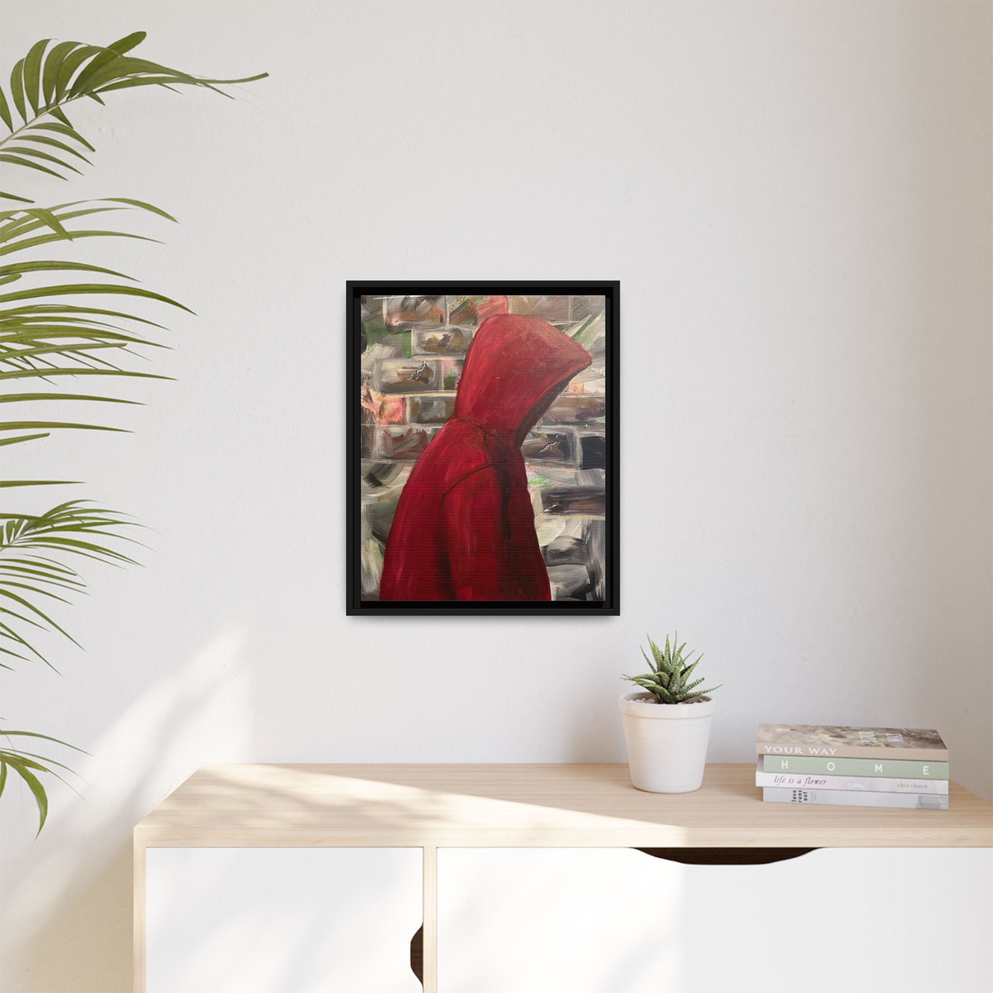 Red Hood - Framed Wall Art — Figure Urban Painting