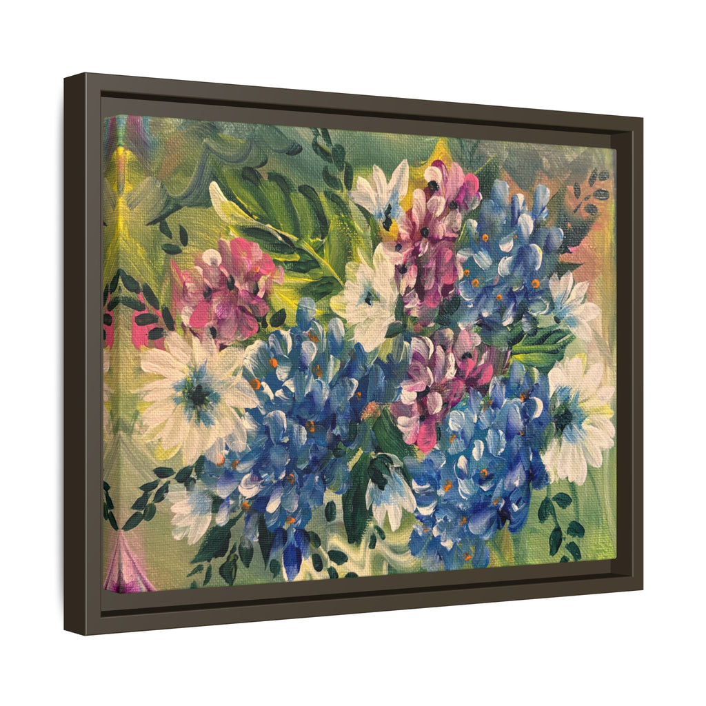 Floral Abstract Matte Canvas, Framed (Multi-color)