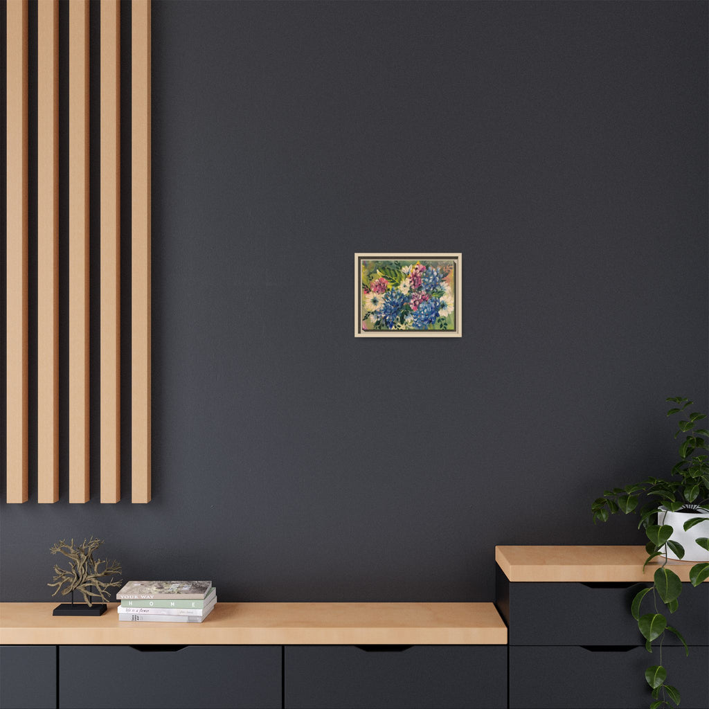 Floral Abstract Matte Canvas, Framed (Multi-color)
