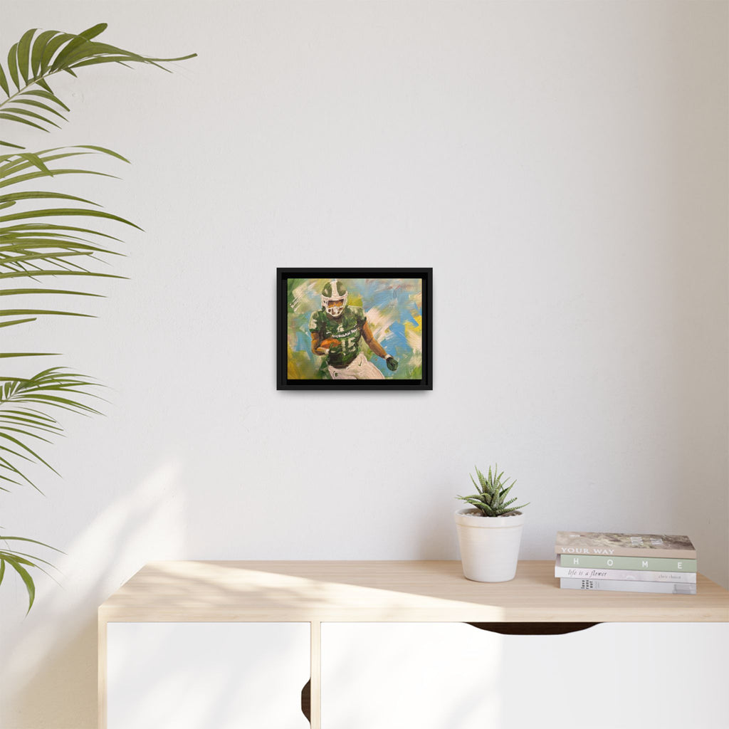 Abstract Football Matte Canvas, Framed (Multi-color)